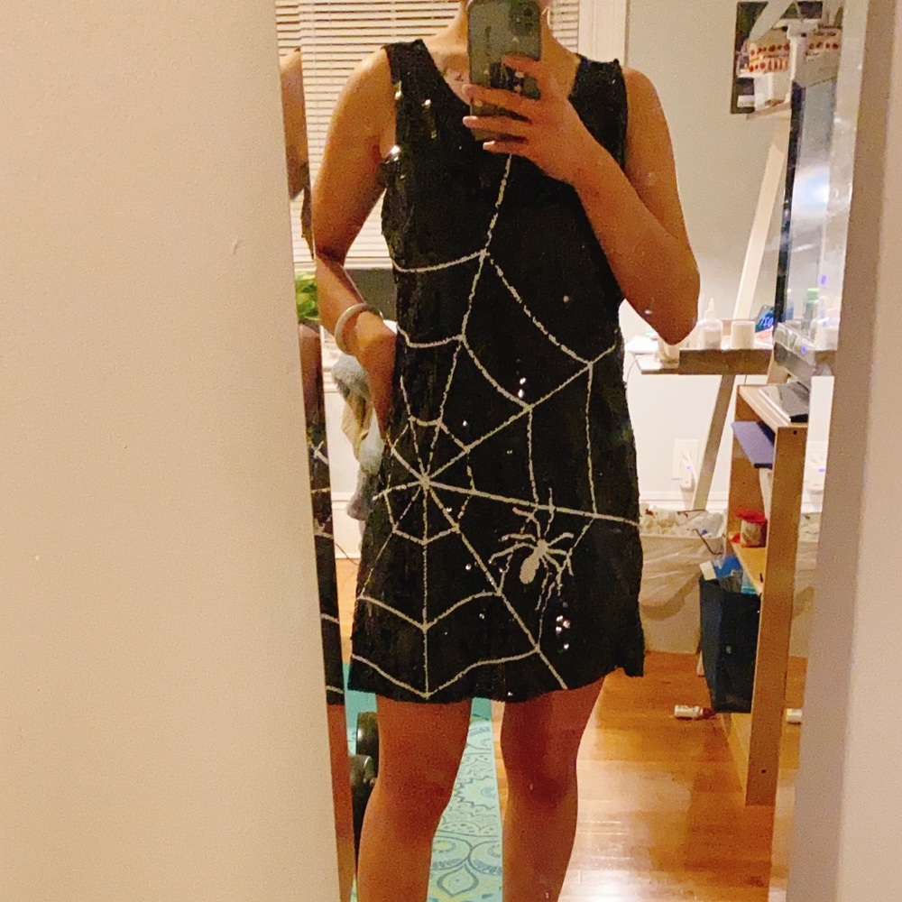 Halloween Sequin Spider dress
